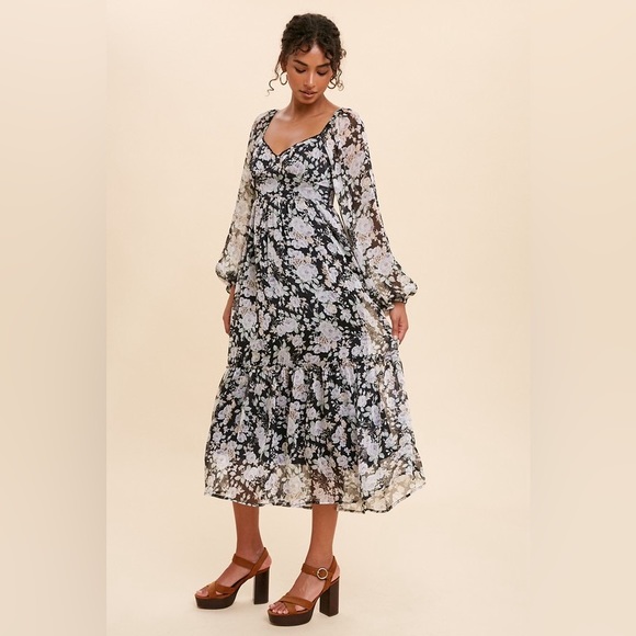 Chiffon floral dress - Picture 2 of 3